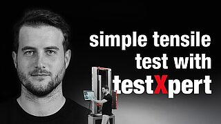 testXpertでのASTM D638 & ISO 527に従ったシンプルな引張試験