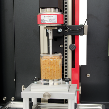 粘度测量 – 反向挤压工装，例如使用小牛肉香肠3